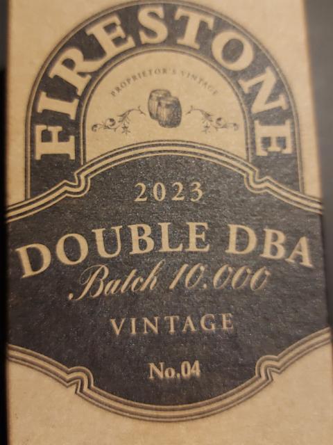Double Dba batch 10,000 12.3%, Firestone Walker Brewing (Duvel Moortgat), United States