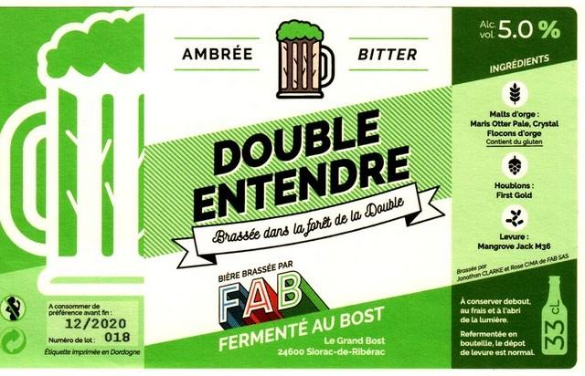 Double Entendre 5.0%, Brasserie FAB (Fabriqué Au Bost), France