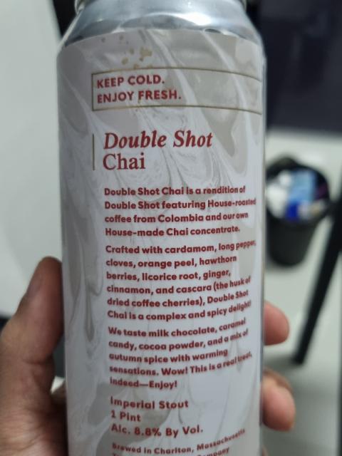 double shot chai 8.8%, Tree House Brewing Company, United States
