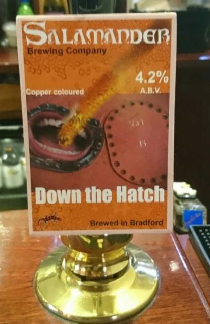 Down The Hatch 4.2%, Salamander Brewing Company, England