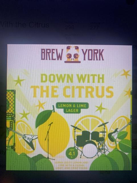Down With The Citrus 4.1%, Brew York, England