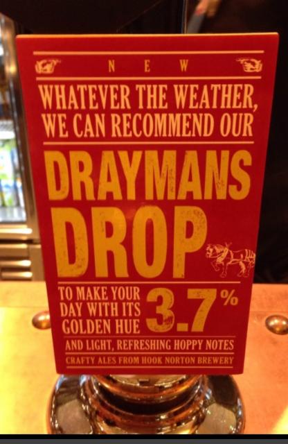 Draymans Drop 3.7%, Hook Norton Brewery, England