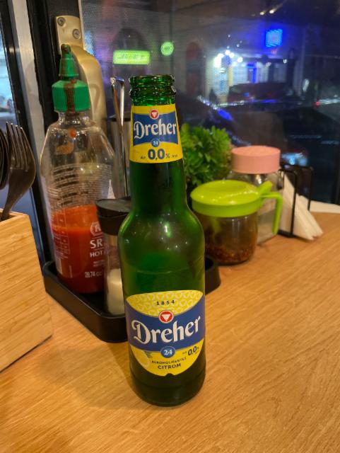 Dreher Radler Alkoholfrei 0.0%, Dreher Sörgyárak Zrt (Asahi), Hungary