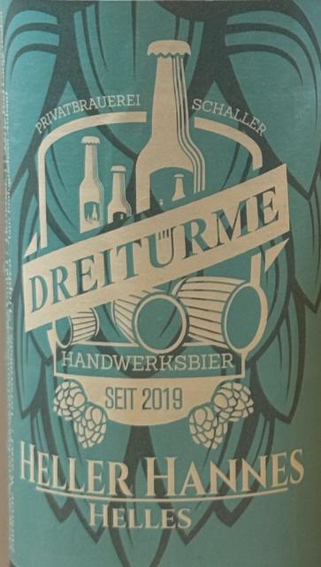 Dreiturme Heller Hannes 4.8%, Dreitürme Privatbrauerei Schaller, Germany