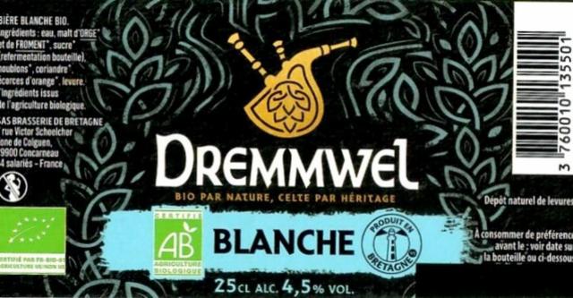 Dremmwel Blanche 4.5%, SAS Brasserie De Bretagne (B2B), France