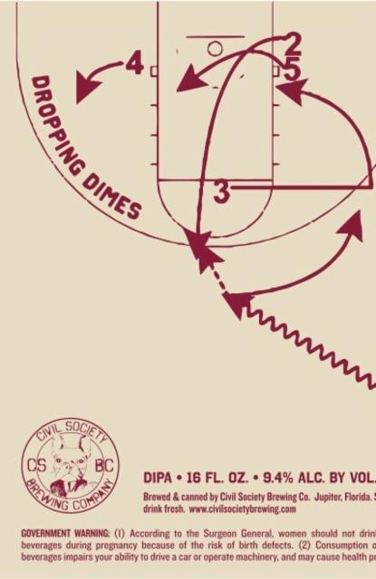 Droppin' Dimes 10.0%, Civil Society Brewing Co, United States