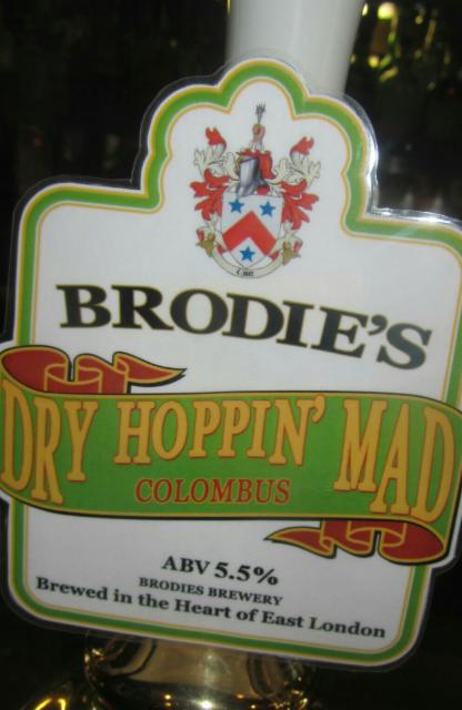 Dry Hoppin' Mad Columbus 5.5%, Brodie's, England