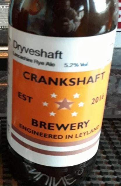 Dryveshaft 5.2%, Crankshaft Brewery, England