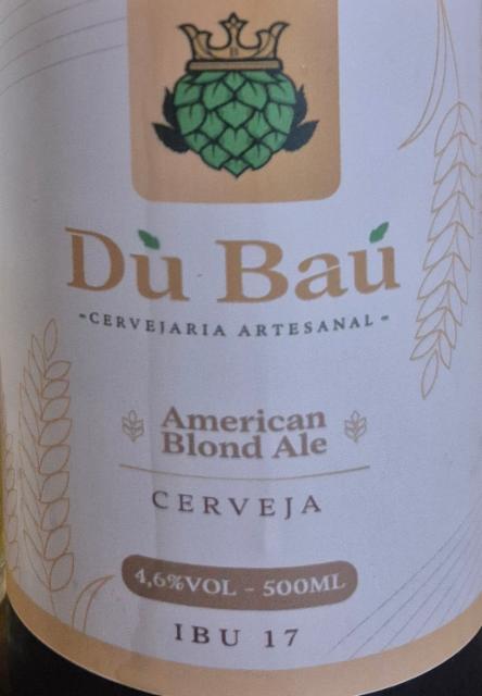 Dù Baú American Blond Ale 4.6%, Dù Baú Cervejaria Artesanal, Brazil