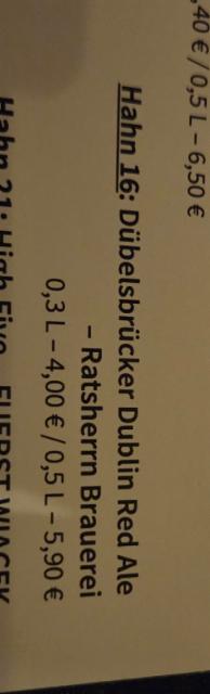 Dübelsbrücker Dublin Red Ale, Ratsherrn Brauerei