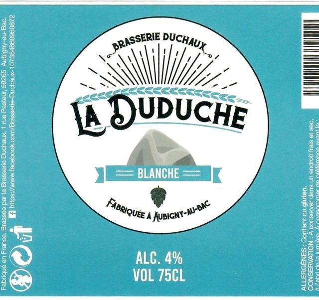 La Duduche Blanche 4.0%, Brasserie Duchaux & Dezandre (La Duduche), France