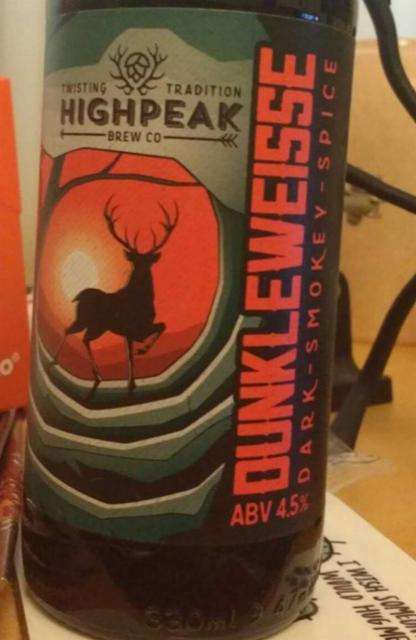 Dunkelweisse 4.5%, High Peak Brew Co., England