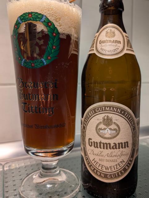 Dunkles alkoholfreies Hefeweizen 0.5%, Brauerei Gutmann, Germany
