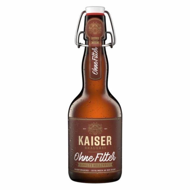 Dunkles Kellerbier Ohne Filter 5.6%, Kaiser-Brauerei Geislingen, Germany