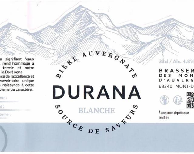 Durana Blanche, Brasserie Les Monts D'Auvergne