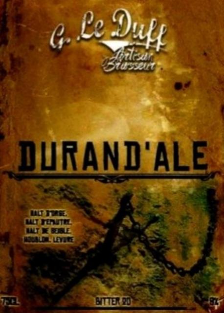 Durand'Ale 9.0%, Brasserie Le Duff, France