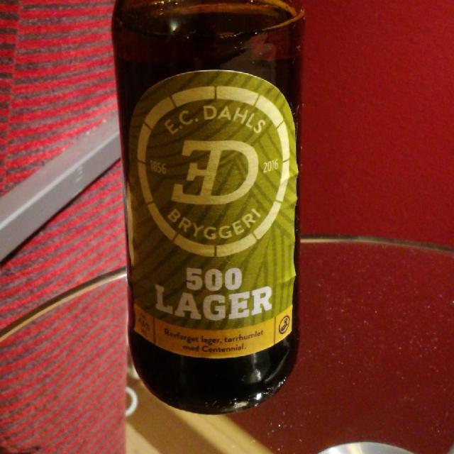 E.C. Dahls 500 Lager 4.6%, E.C. Dahls Bryggeri, Norway