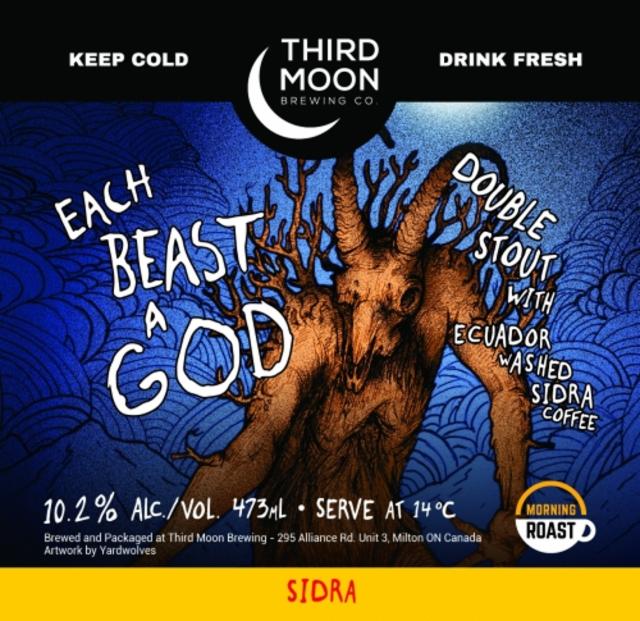 Each Beast A God (Ecuador Washed Sidra) 10.2%, Third Moon Brewing Company, Canada
