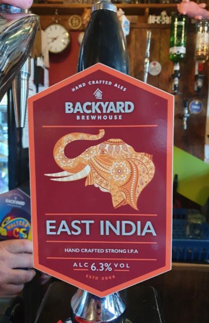 East India 6.3%, Backyard Brewhouse, England