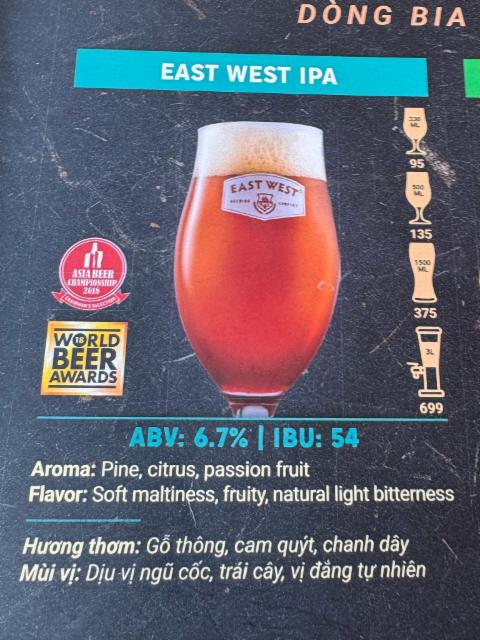 East west ipa 6.7%, East West Brewing Co., Vietnam