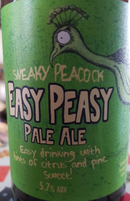 Easy Peasy Pale Ale 5.7%, Sneaky Peacock Craft Brewery, England