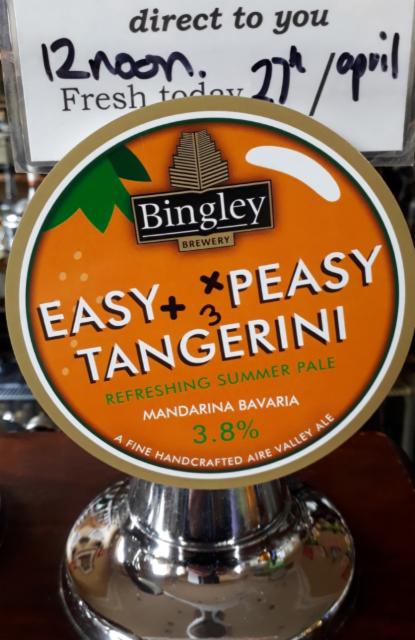 Easy Peasy Tangerini 3.8%, Bingley Brewery, England