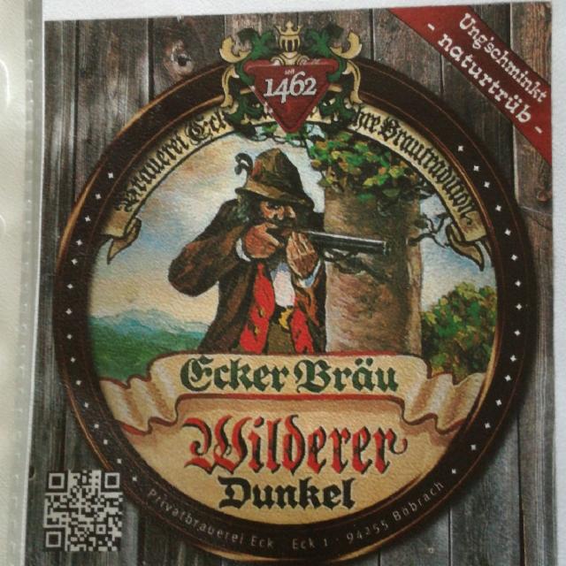 Ecker Bräu Wilderer Dunkel naturtrüb 5.5%, Spezialitätenbrauerei Eck, Germany
