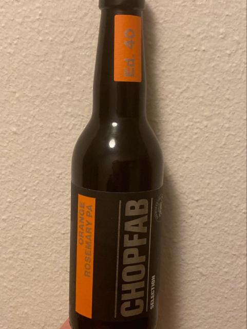 Ed.40 Orange Rosemary PA 5.5%, Chopfab Boxer, Switzerland