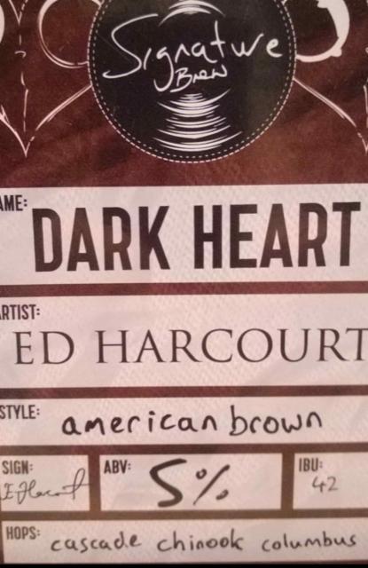 Ed Harcourt's Dark Heart 5.0%, Signature Brew, England