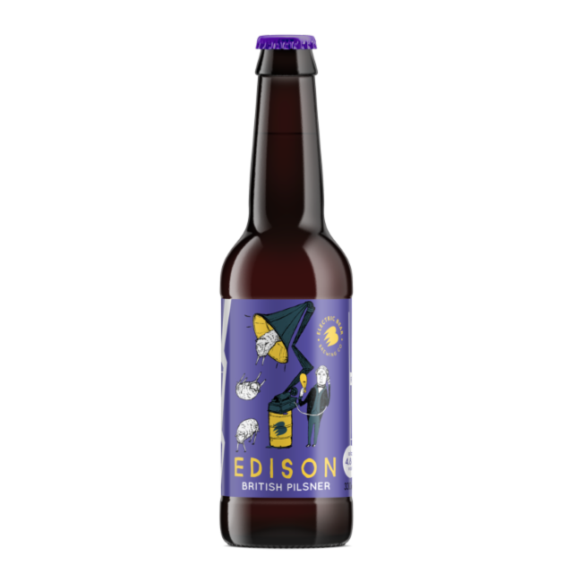 Edison British Pilsner 4.8%, Electric Bear Brewing Co., England