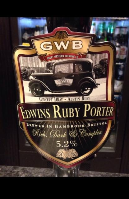 Edwin's Ruby Porter 5.2%, Hop Union Brewery, England