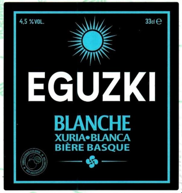 Eguzki Xuria Blanche 4.5%, La Brasserie Du Pays Basque, France