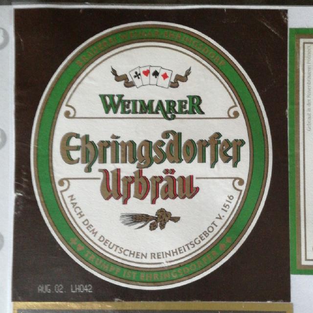 Ehringsdorfer Urbräu 4.8%, Brauerei Weimar-Ehringsdorf, Germany