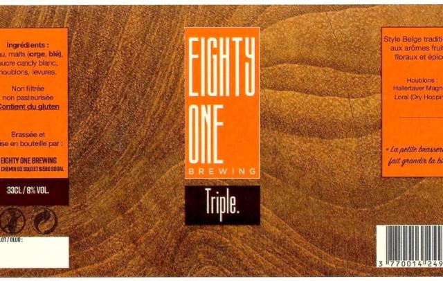 Eighty One Triple, Eighty One Brewing