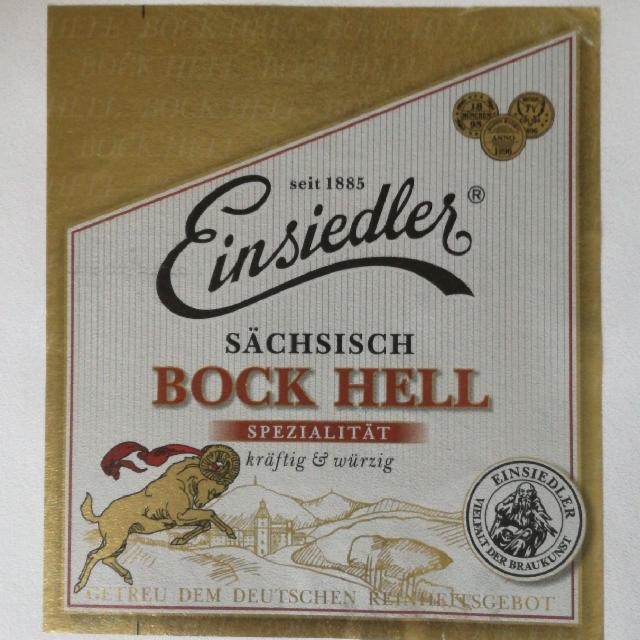 Einsiedler Sächsisch Bock Hell Spezialität 6.8%, Einsiedler Brauhaus, Germany