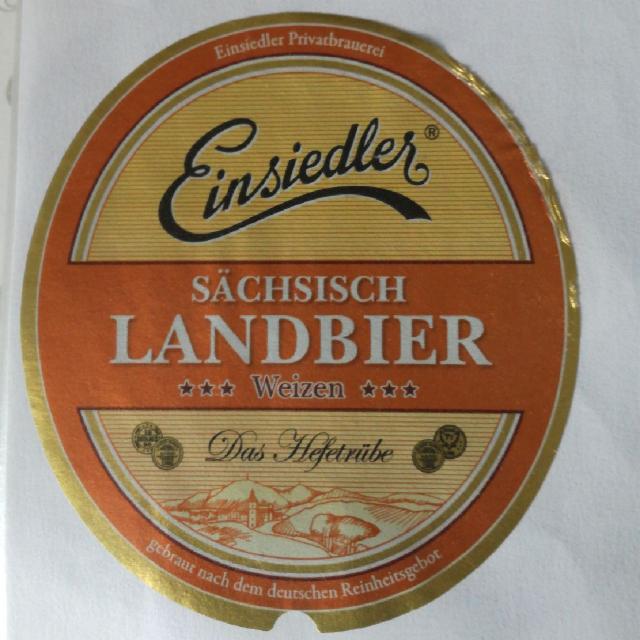 Einsiedler Sächsisch Landbier Weizen 5.2%, Einsiedler Brauhaus, Germany
