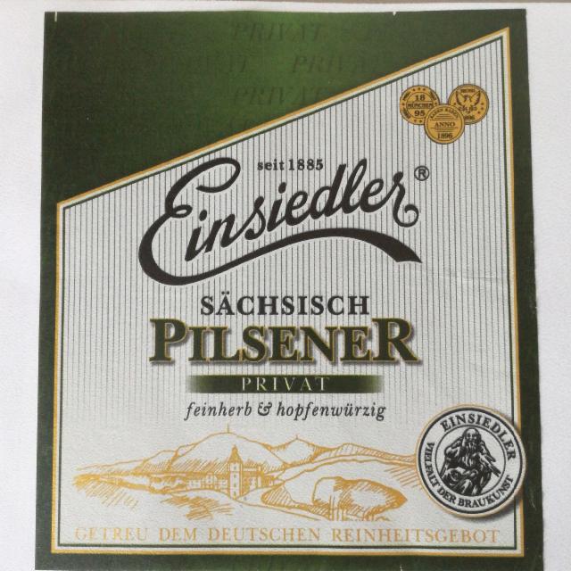 Einsiedler Pilsener Privat 4.9%, Einsiedler Brauhaus, Germany