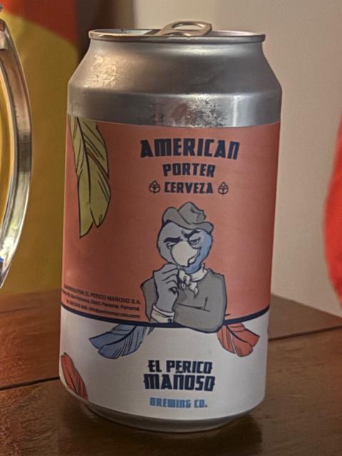 El Perico Mañoso American Porter 5.5%, El Perico Mañoso Brewing Co., Panama