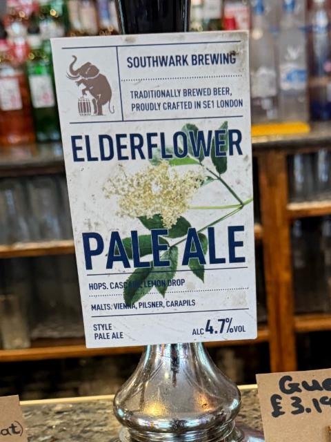 Elderflower Pale Ale 4.7%, Southwark Brewing, England