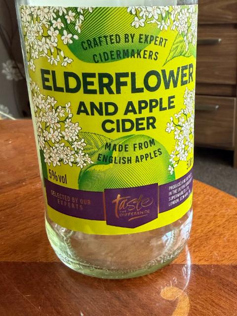 Elderflower And Apple Cider 5.0%, Sainsbury's, England