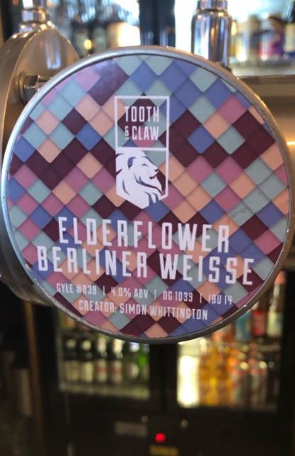 Elderflower Berliner Weisse 4.0%, Tooth & Claw Brewing, England