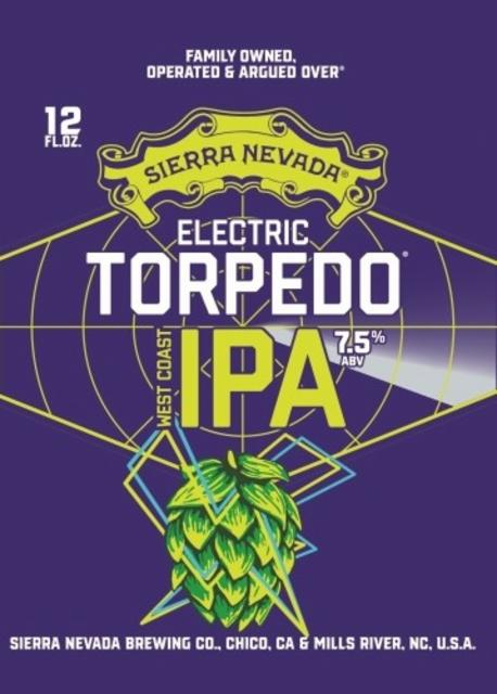 Electric Torpedo IPA 7.5%, Sierra Nevada Brewing Company, United States