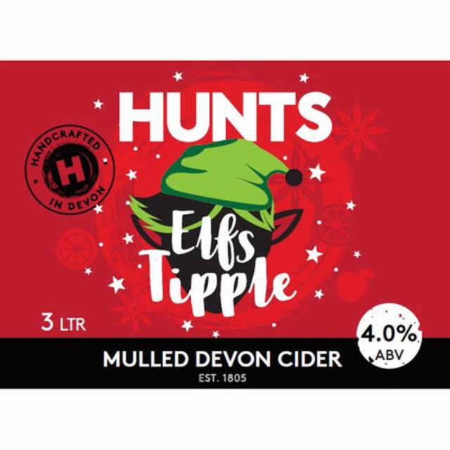 Elfs Tipple Mulled Devon Cider 4.0%, Hunts Cider, England
