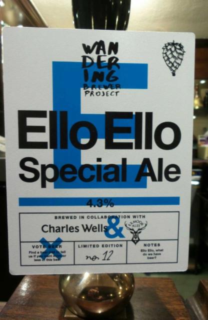 Ello Ello Special Ale 4.3%, Wandering Brewer Project, England