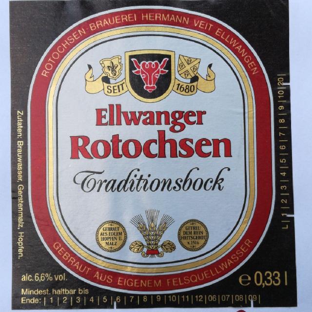 Ellwanger Tradition Bock 6.6%, Rotochsen Brauerei Hermann Veit Ellwangen, Germany