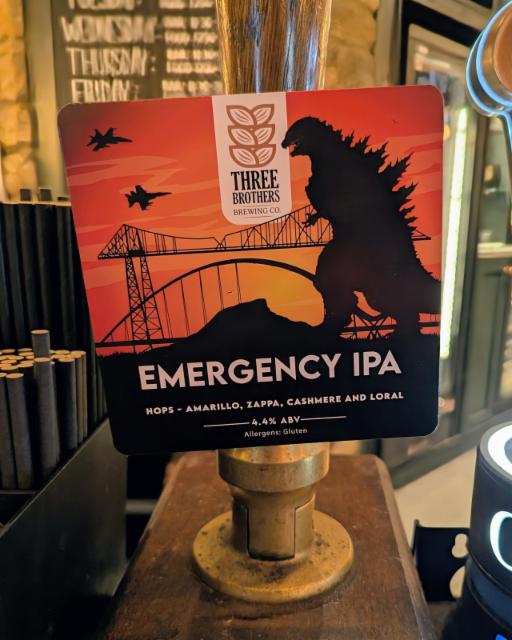 Emergency IPA 4.4%, Three Brothers Brewing Co, England