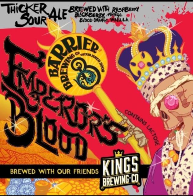 Emperor's Blood: Thicker Sour Ale 6.8%, Barrier Brewing Company, United States