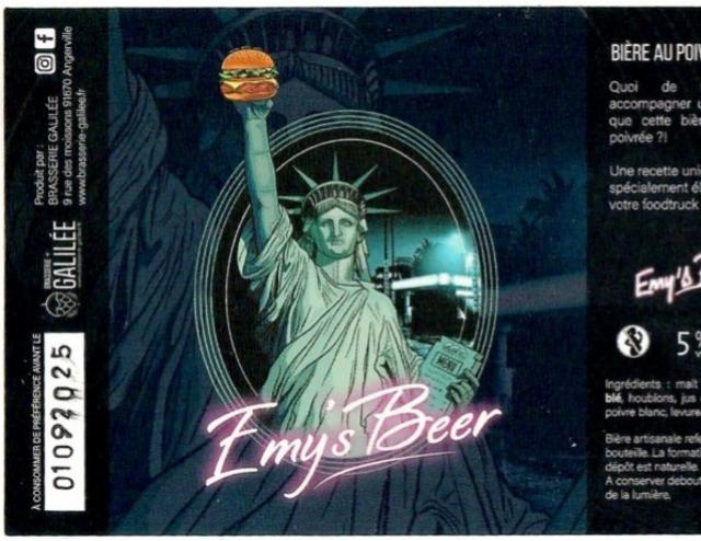 Emy's Beer 5.0%, Brasserie Galilée, France
