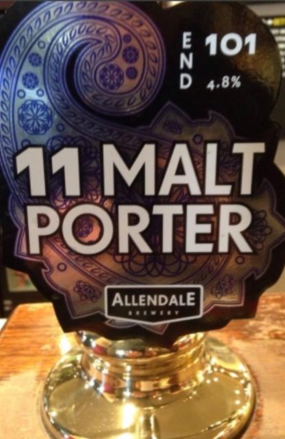 End 101 11 Malt Porter 4.8%, Allendale Brewery, England