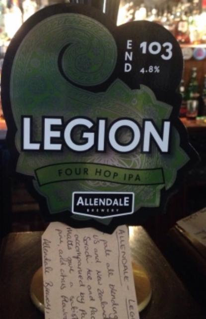 End 103 Legion 4.8%, Allendale Brewery, England